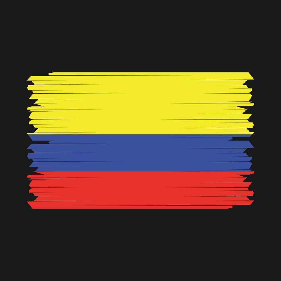 cepillo de bandera de colombia vector