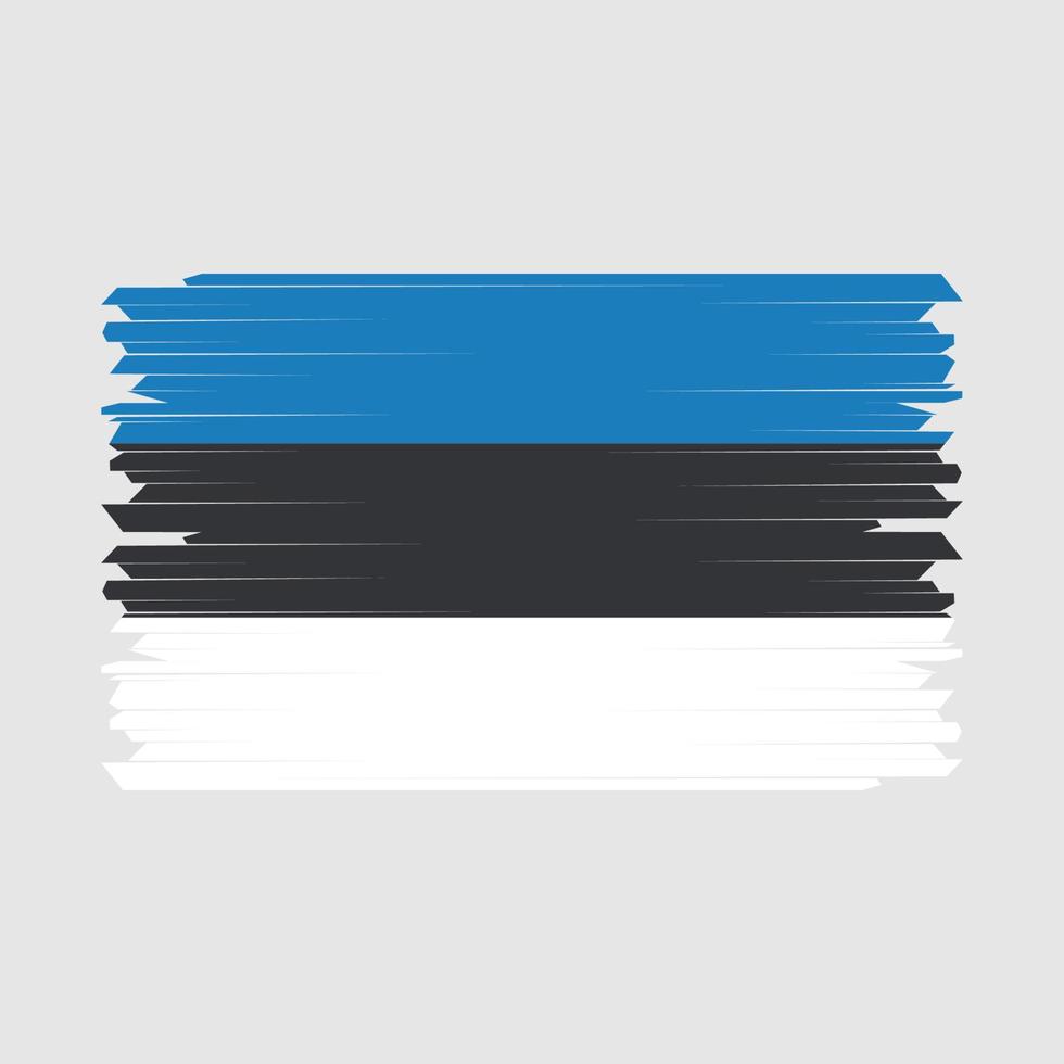 cepillo de bandera de Estonia vector