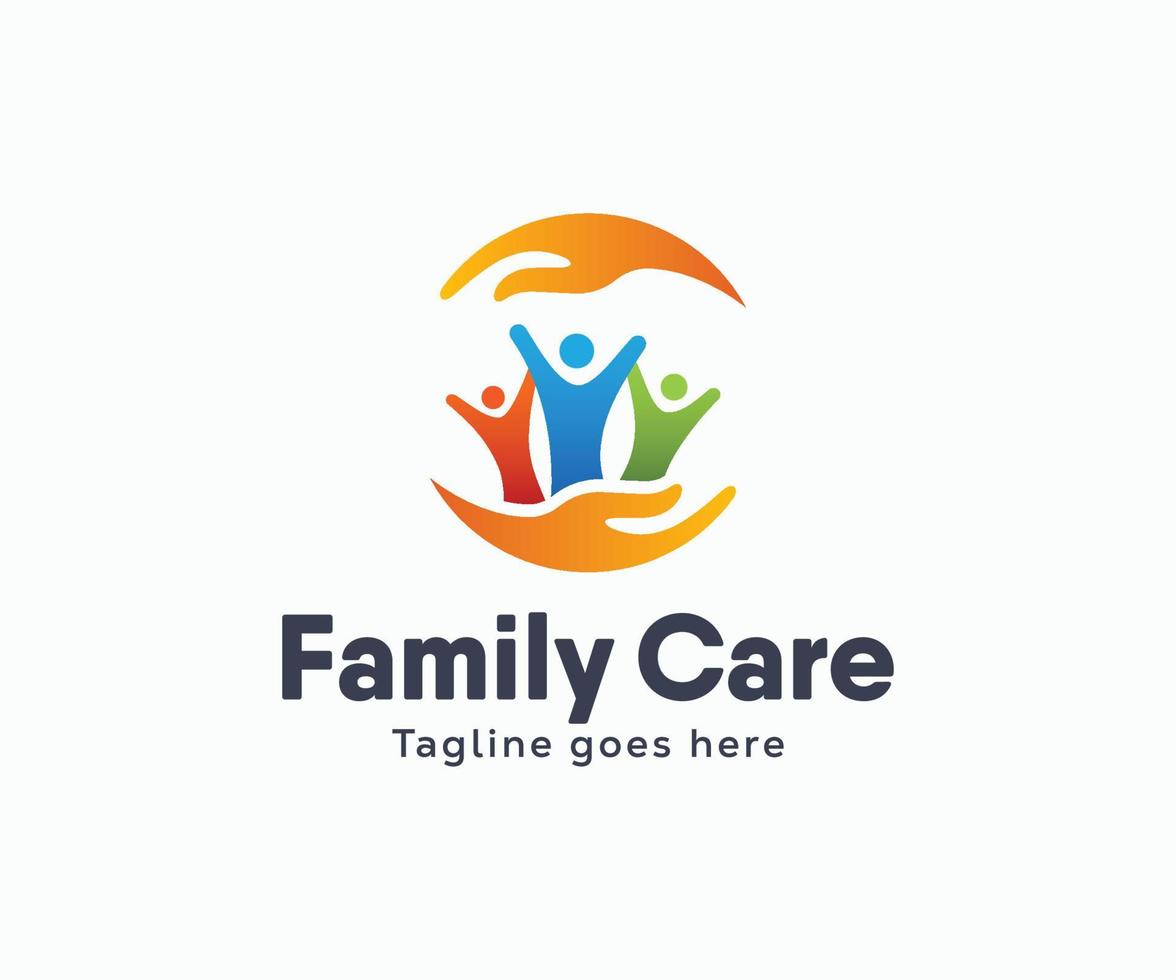 Family Care Logo Design and Icon Template vector