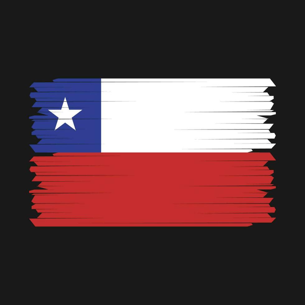 Chile Flag Brush Vector