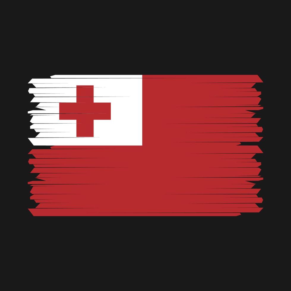 vector de pincel de bandera de tonga