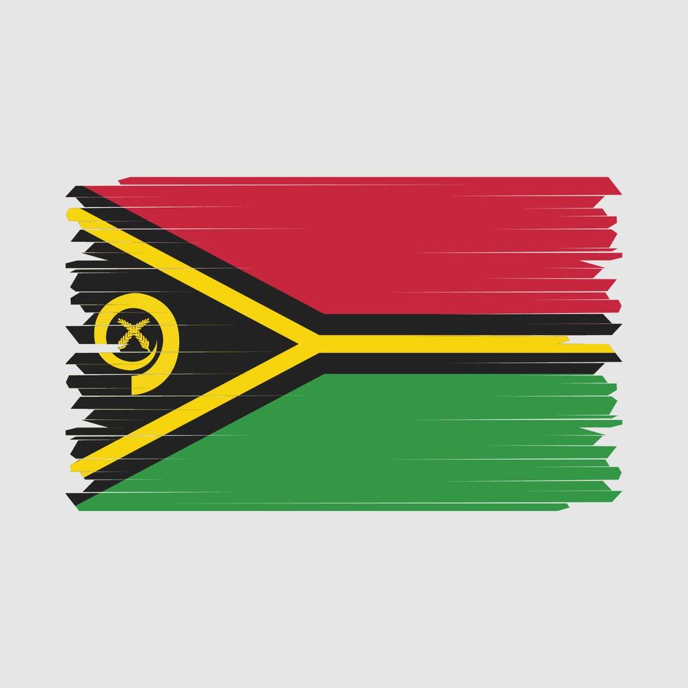 Vanuatu Flag Brush Vector