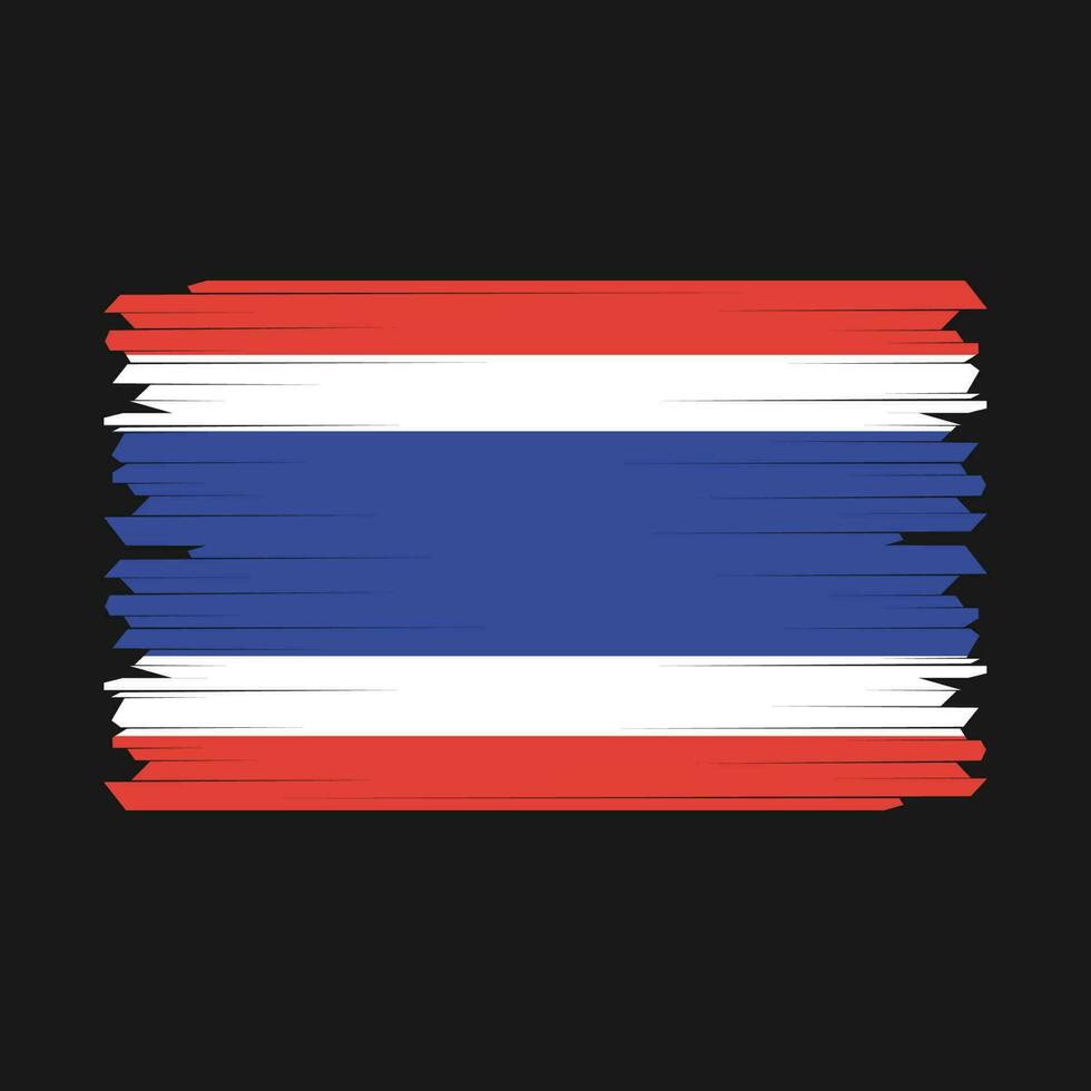 Thailand Flag Brush Vector