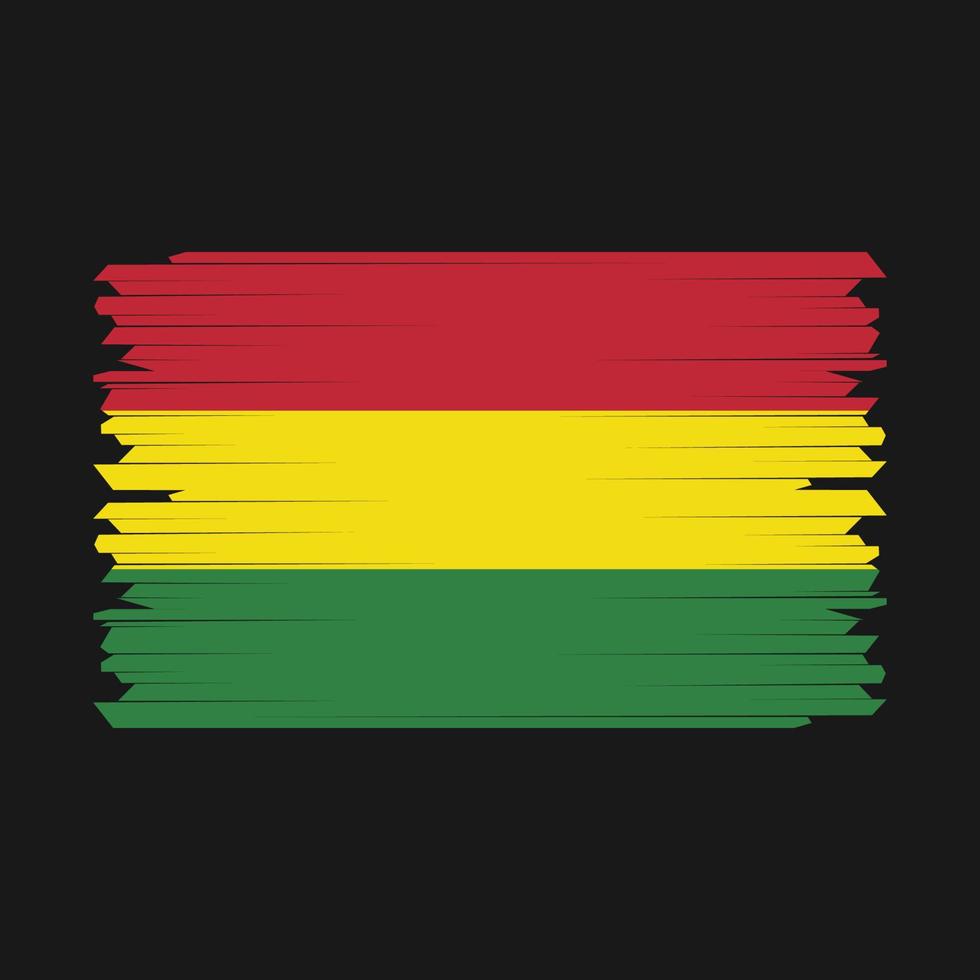Bolivia Flag Brush Vector