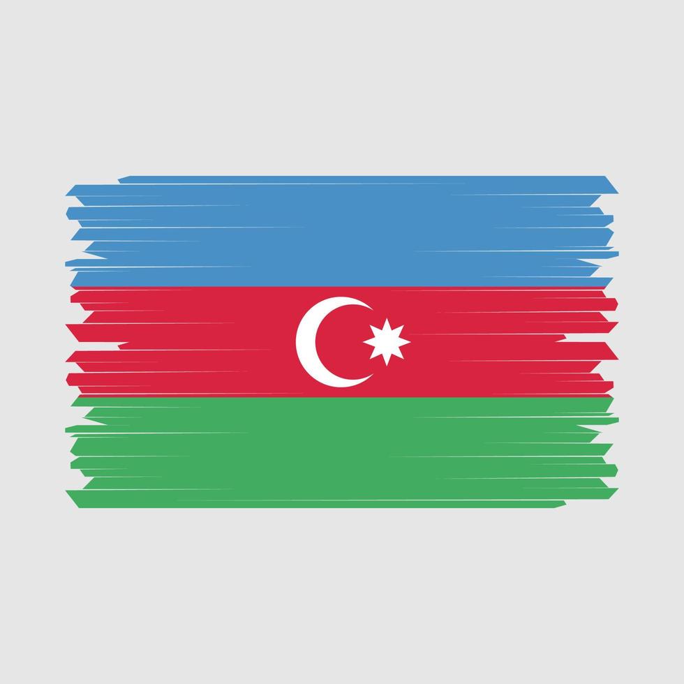 Azerbaijan Flag Brush Vector