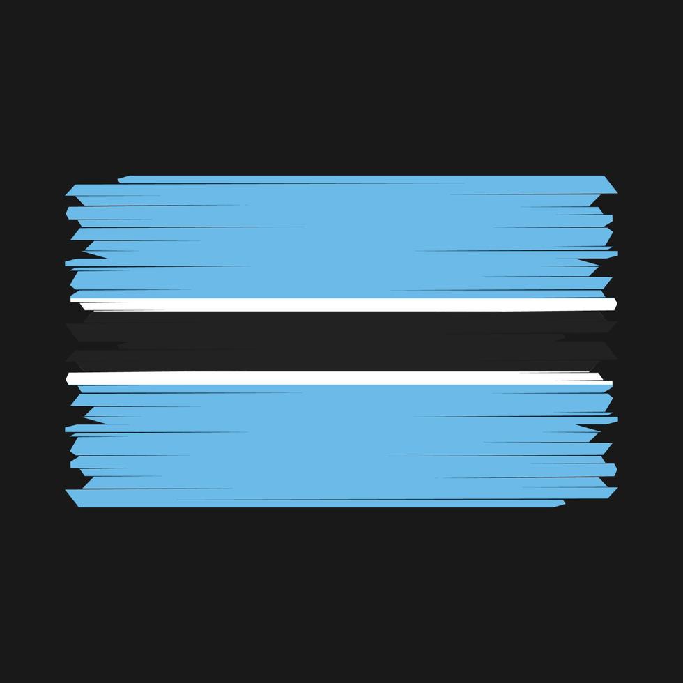 Botswana Flag Brush Vector