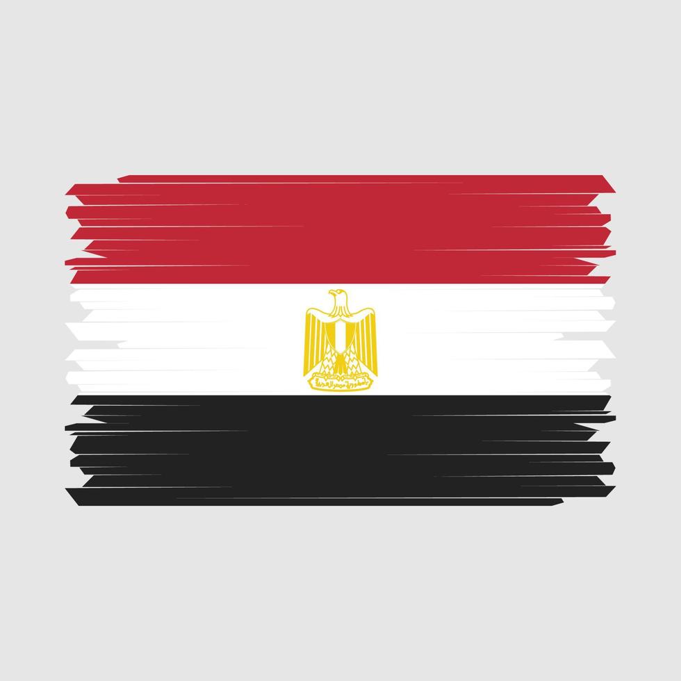 vector de pincel de bandera de egipto