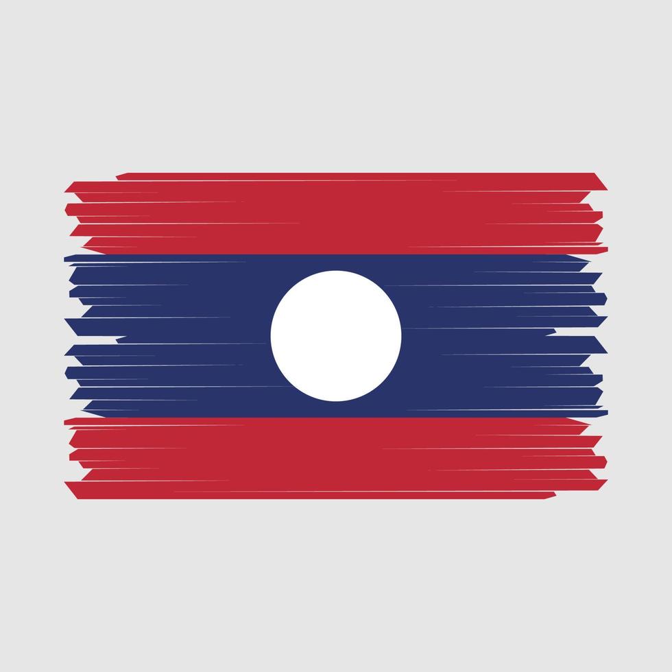 vector de pincel de bandera de laos