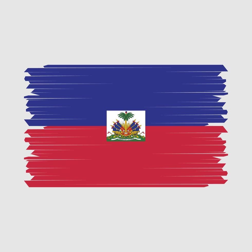 vector de pincel de bandera de haití