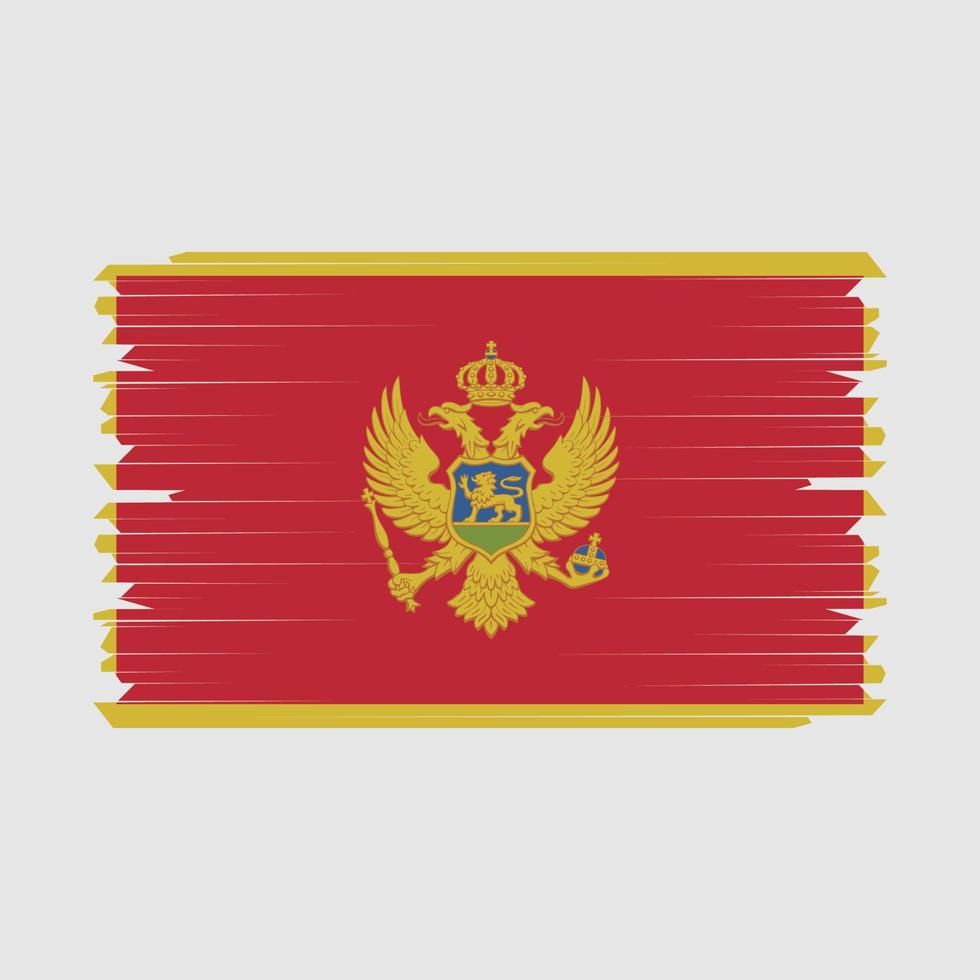 Montenegro Flag Brush Vector