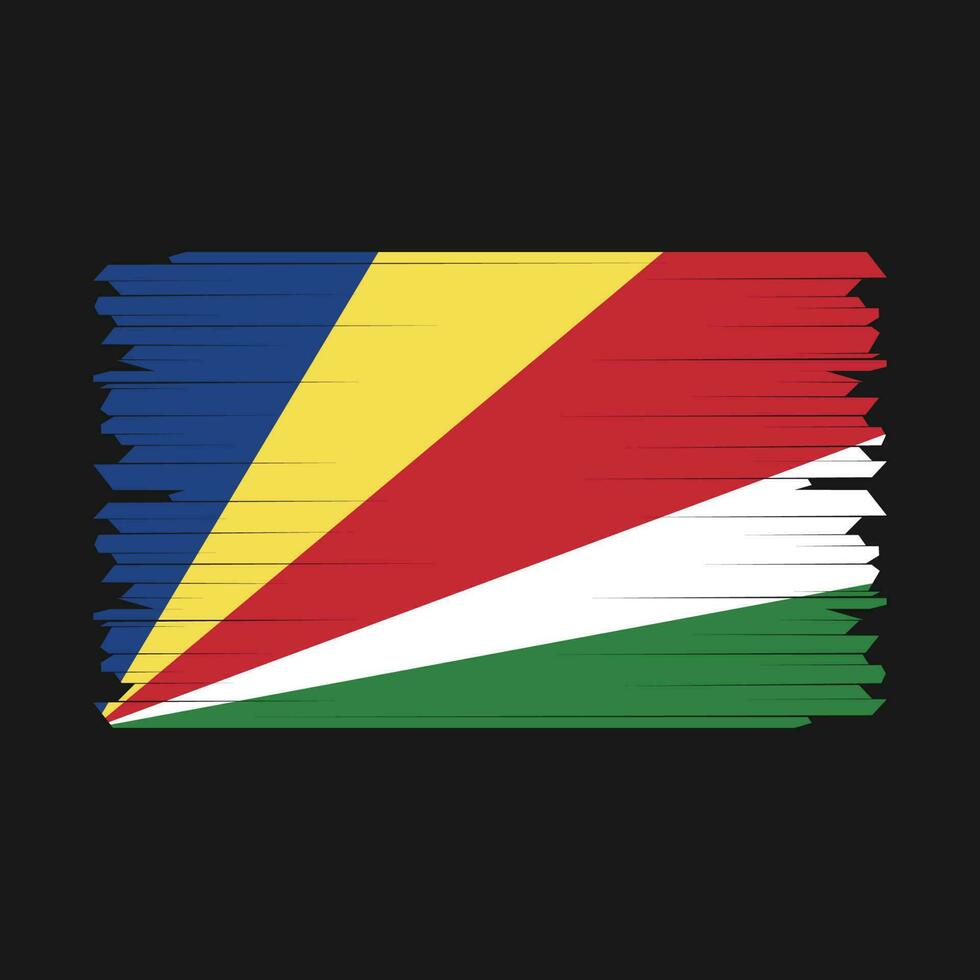 vector de pincel de bandera de seychelles