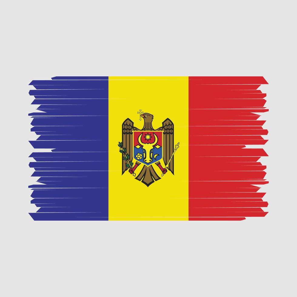 Moldova Flag Brush Vector