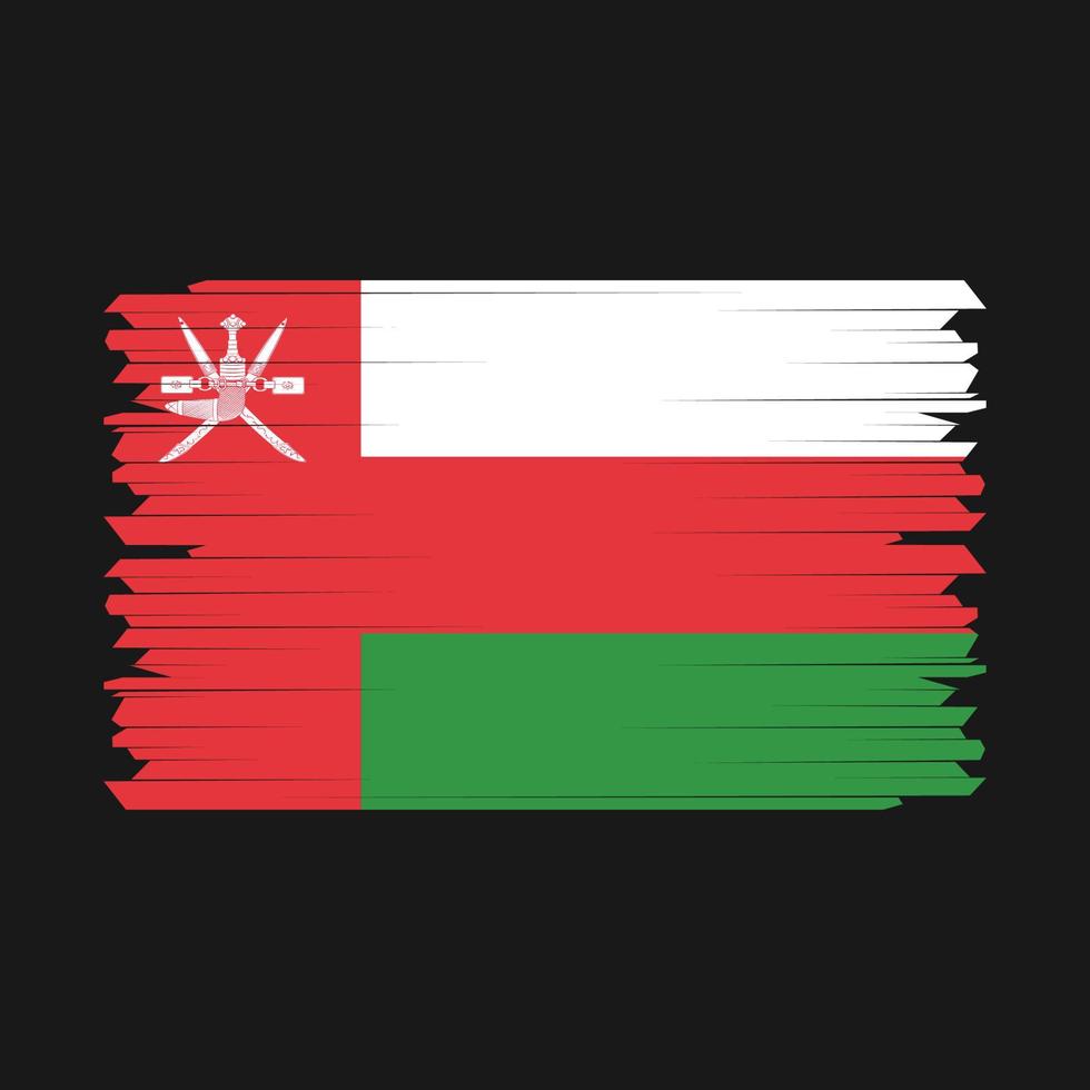 vector de pincel de bandera de oman