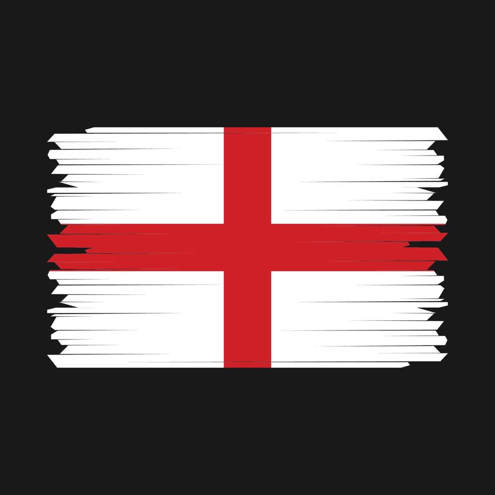 England Flag Brush Vector