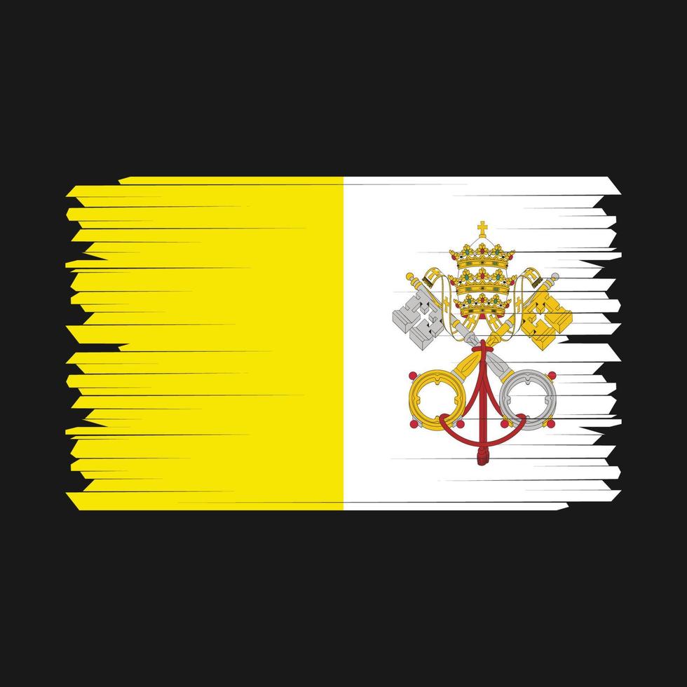 Vatican Flag Brush Vector