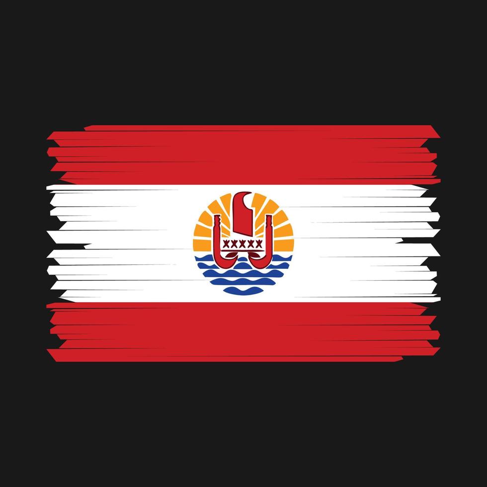 vector de pincel de bandera de polinesia francesa