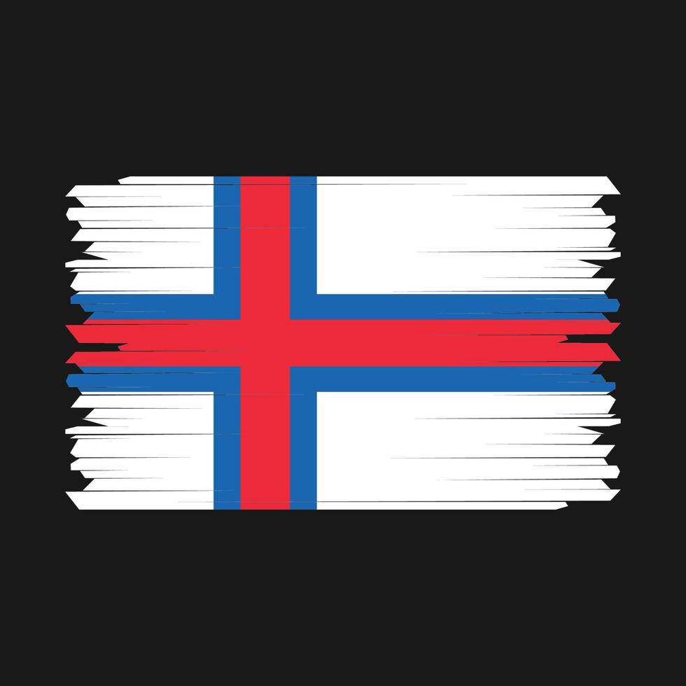 vector de pincel de bandera de islas feroe