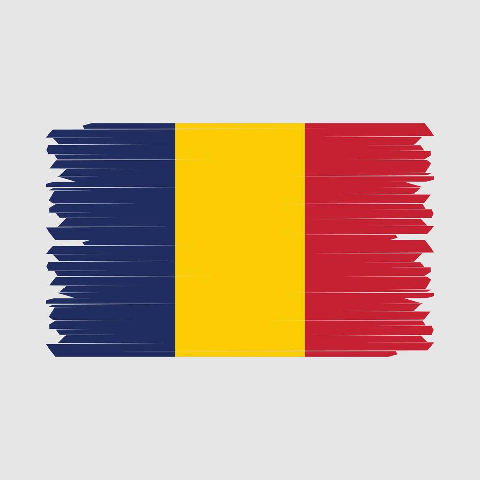 Chad Flag Brush Vector