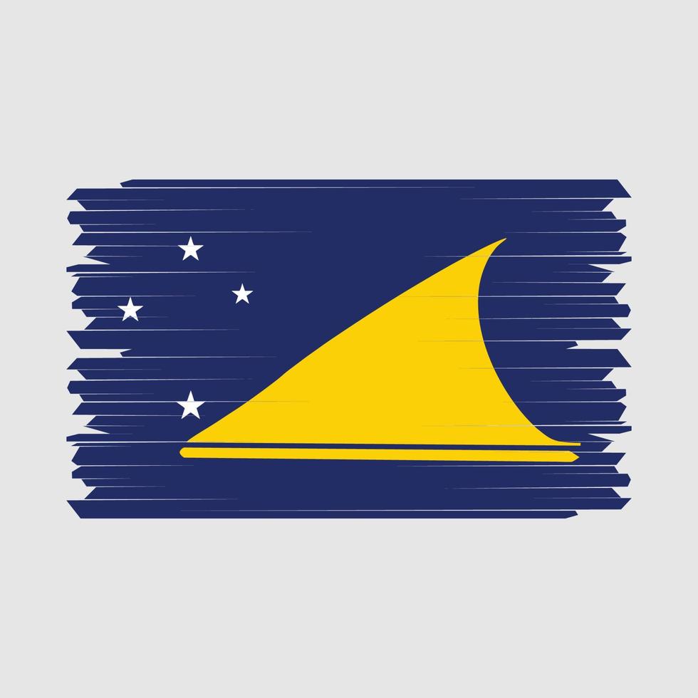 vector de pincel de bandera de tokelau