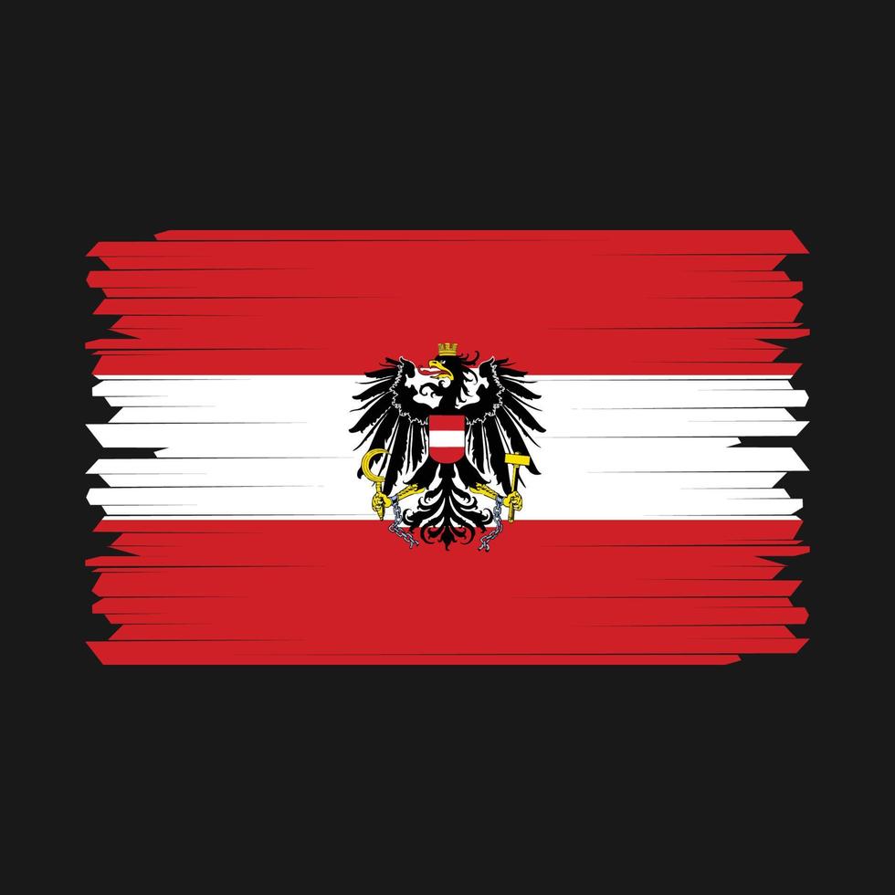 Austria Flag Brush Vector