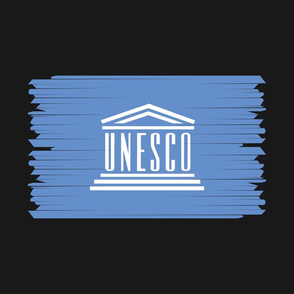 Unesco Flag Brush Vector
