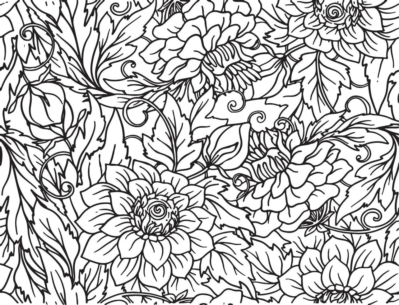 image vector floral seamless pattern flower background