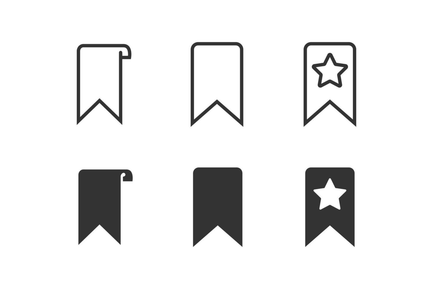 Bookmark social media icon isolated on background. vector