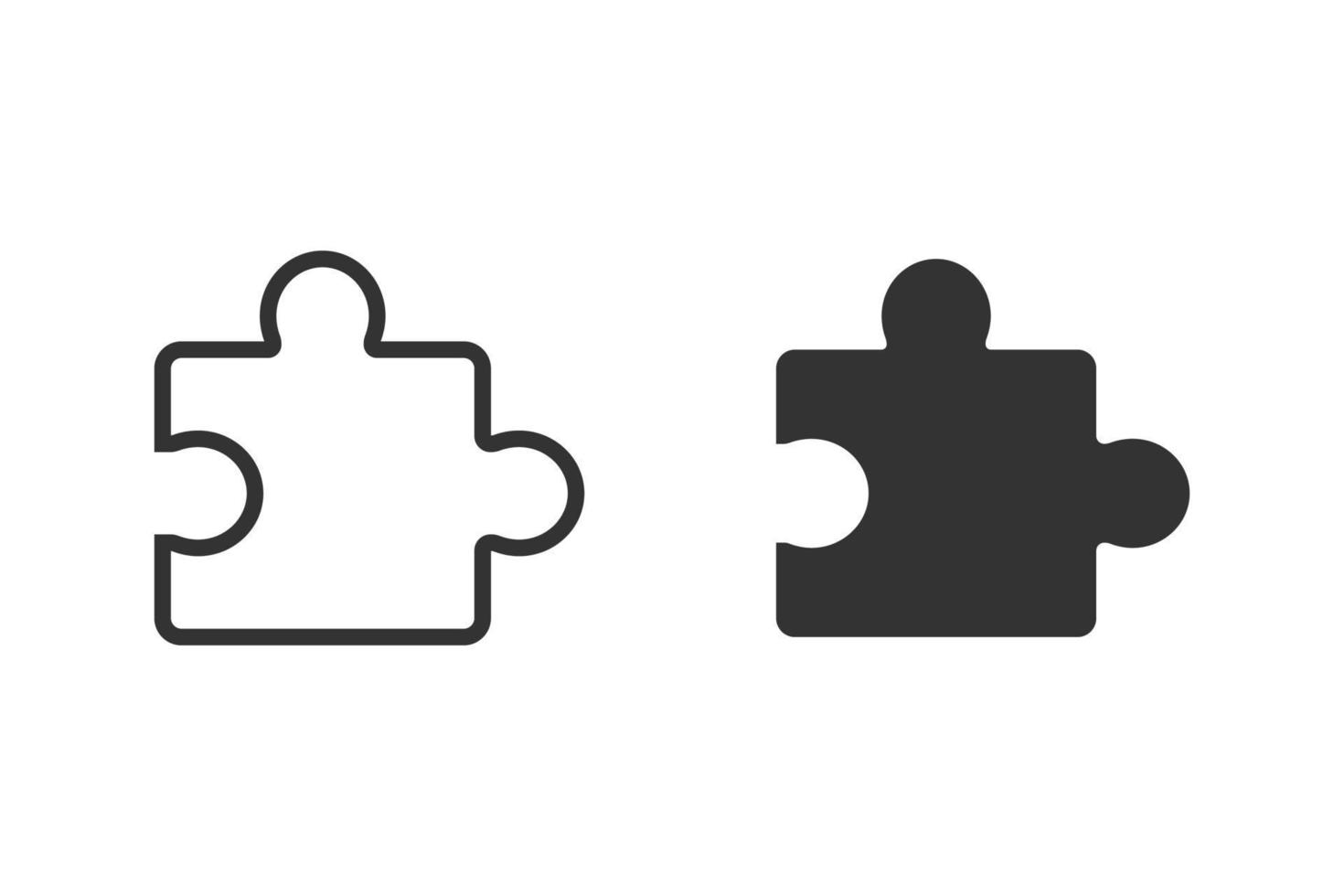 Puzzle icon isolated on background. vector