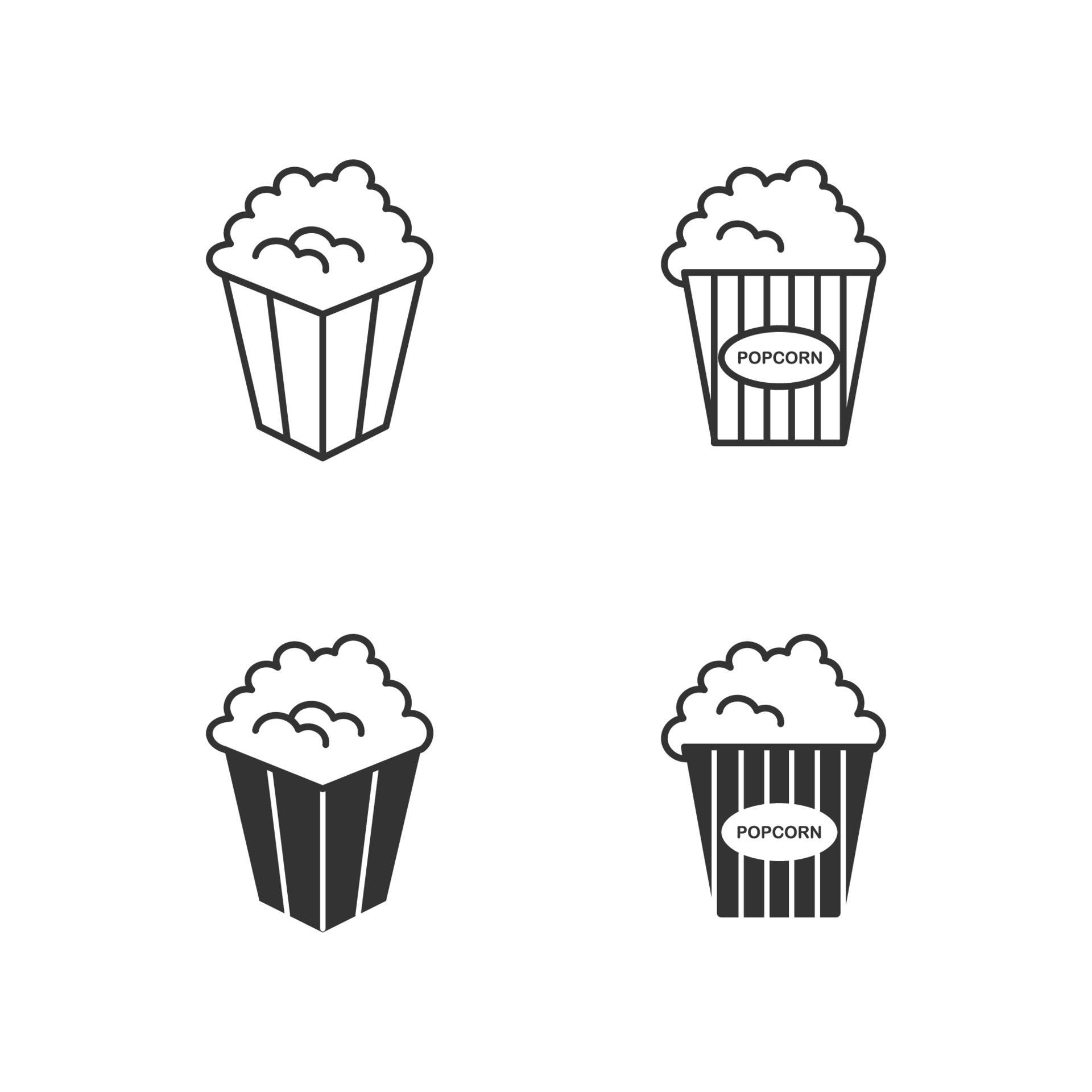 Popcorn vector icon. Popcorn, bucket, box. 21916483 Vector Art at Vecteezy