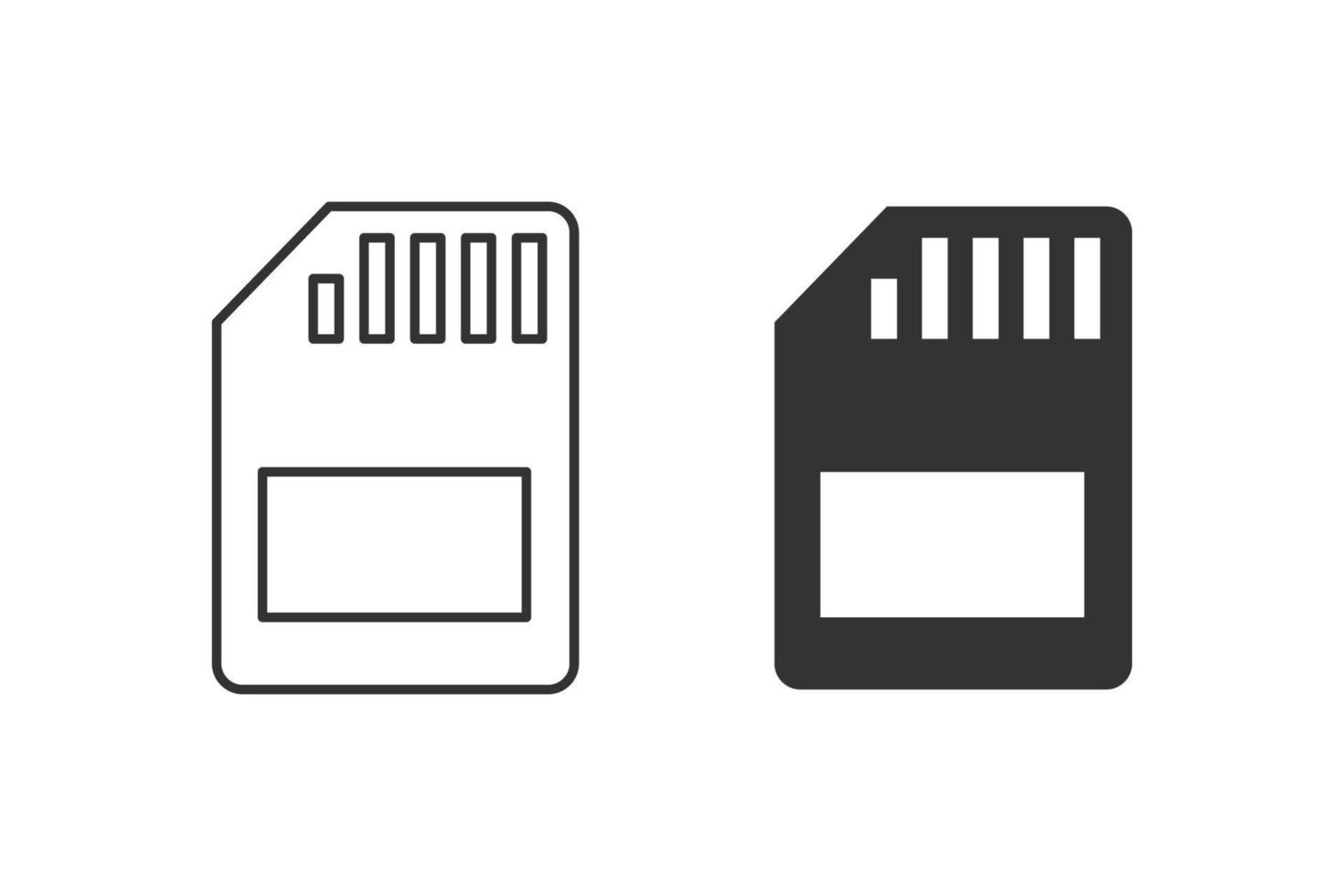 almacenamiento tarjeta icono en de moda plano estilo aislado en antecedentes. vector