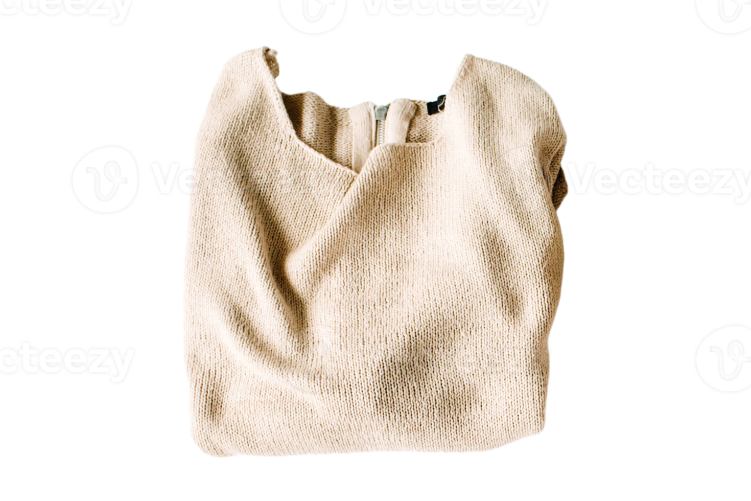 Beige sweater isolated on a transparent background png