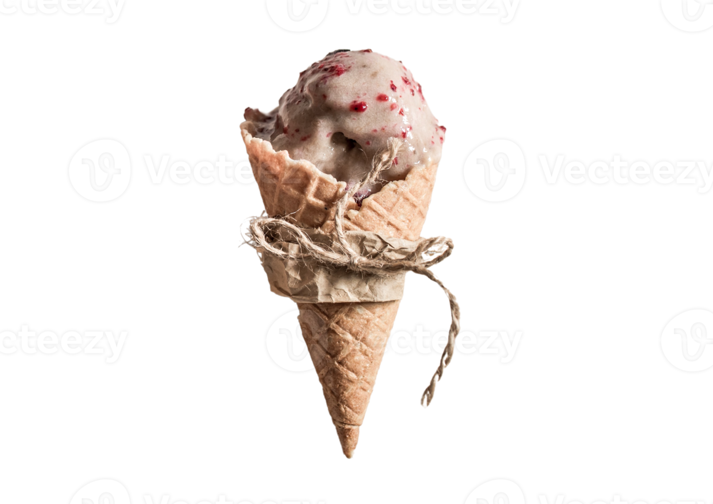 Ice cream cone isolated on a transparent background png