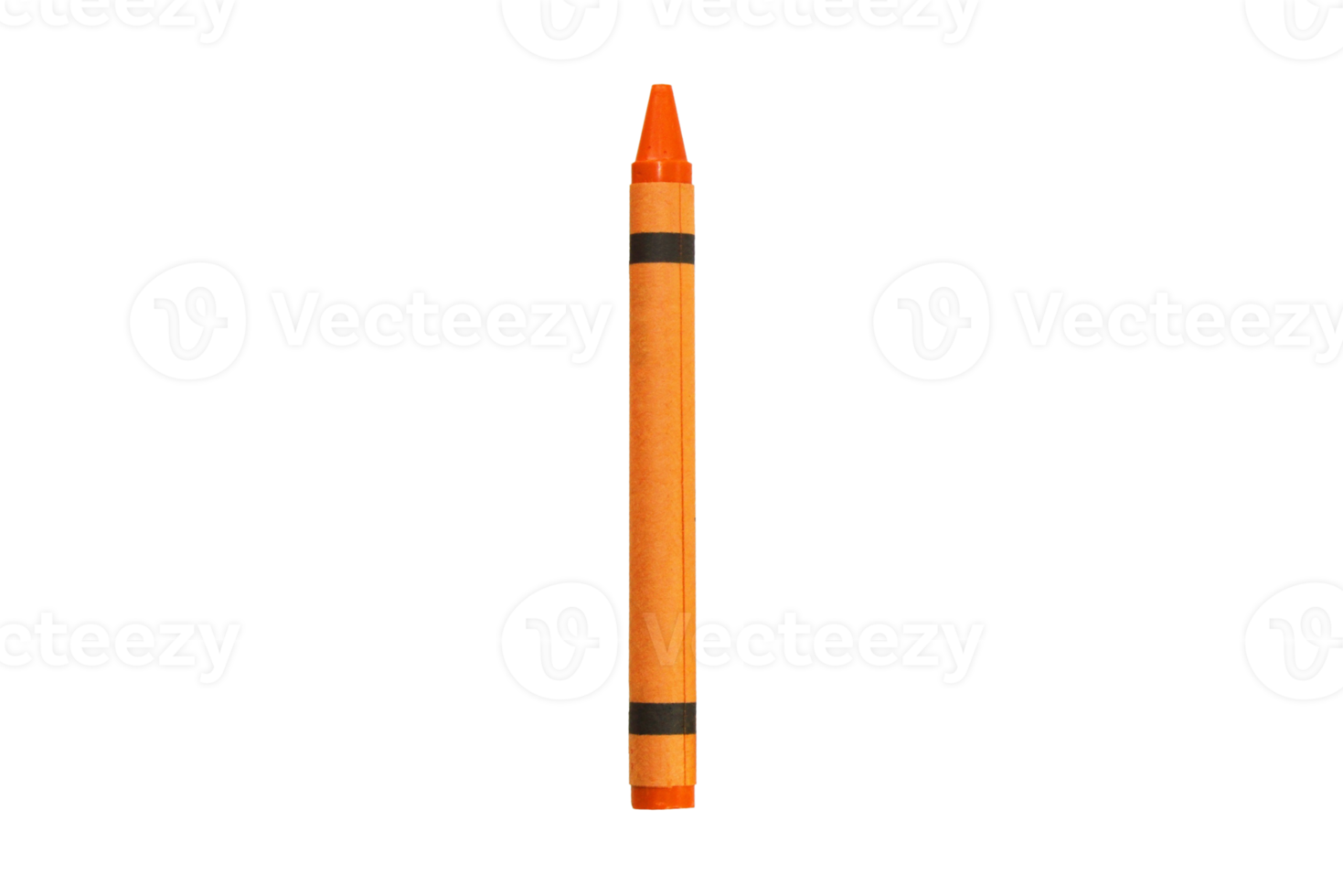 Orange crayon isolated on a transparent background png