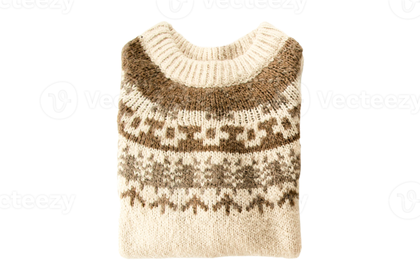 Beige sweater isolated on a transparent background png