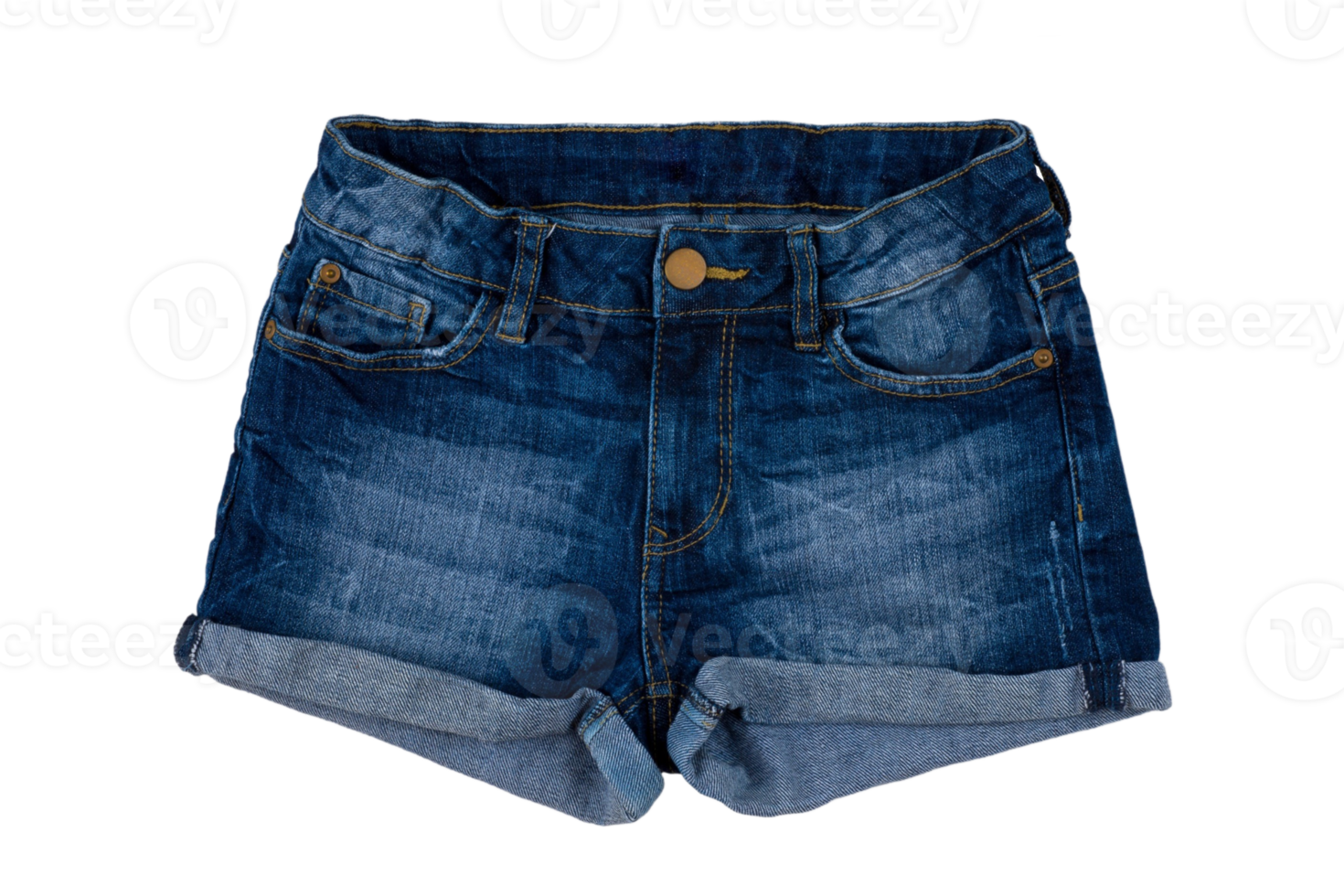 Blue jean shorts isolated on a transparent background png