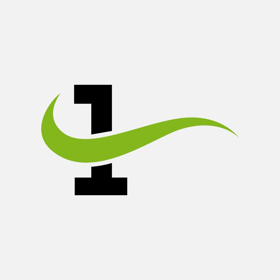 diseño de logotipo inicial moderno abstracto de 1 letra vector