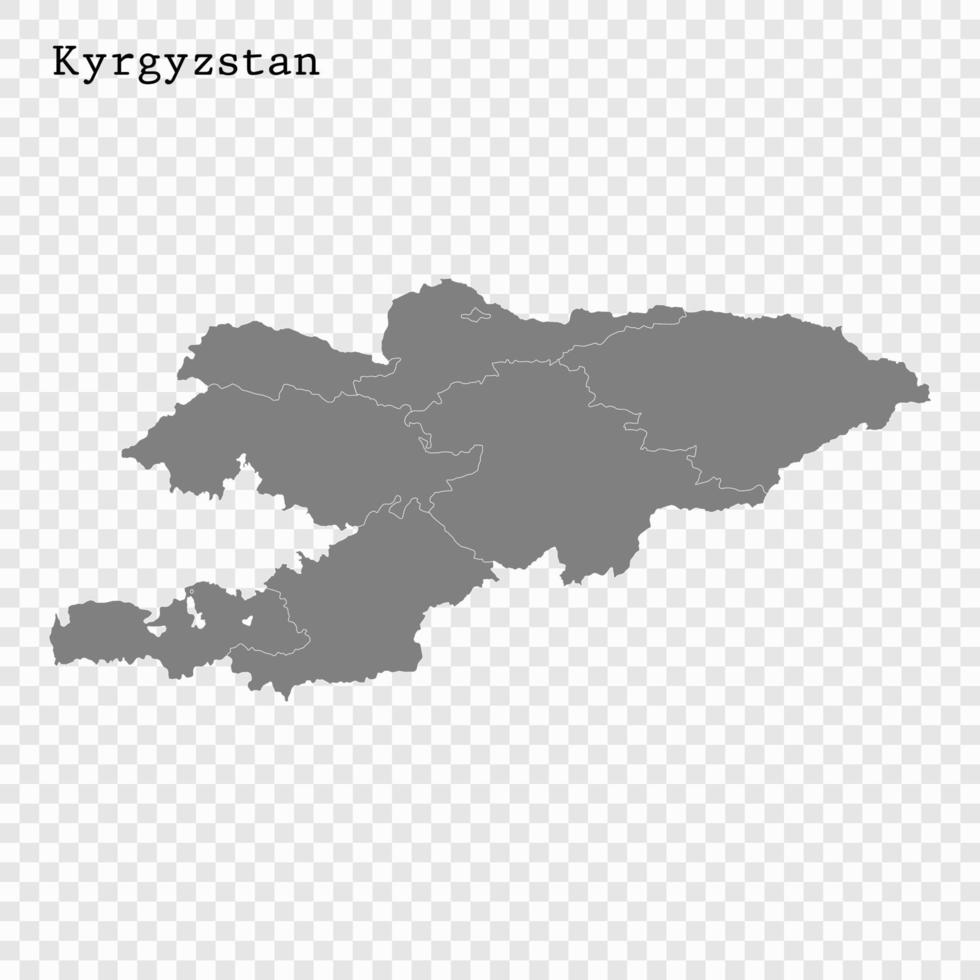 High quality map with borders vector