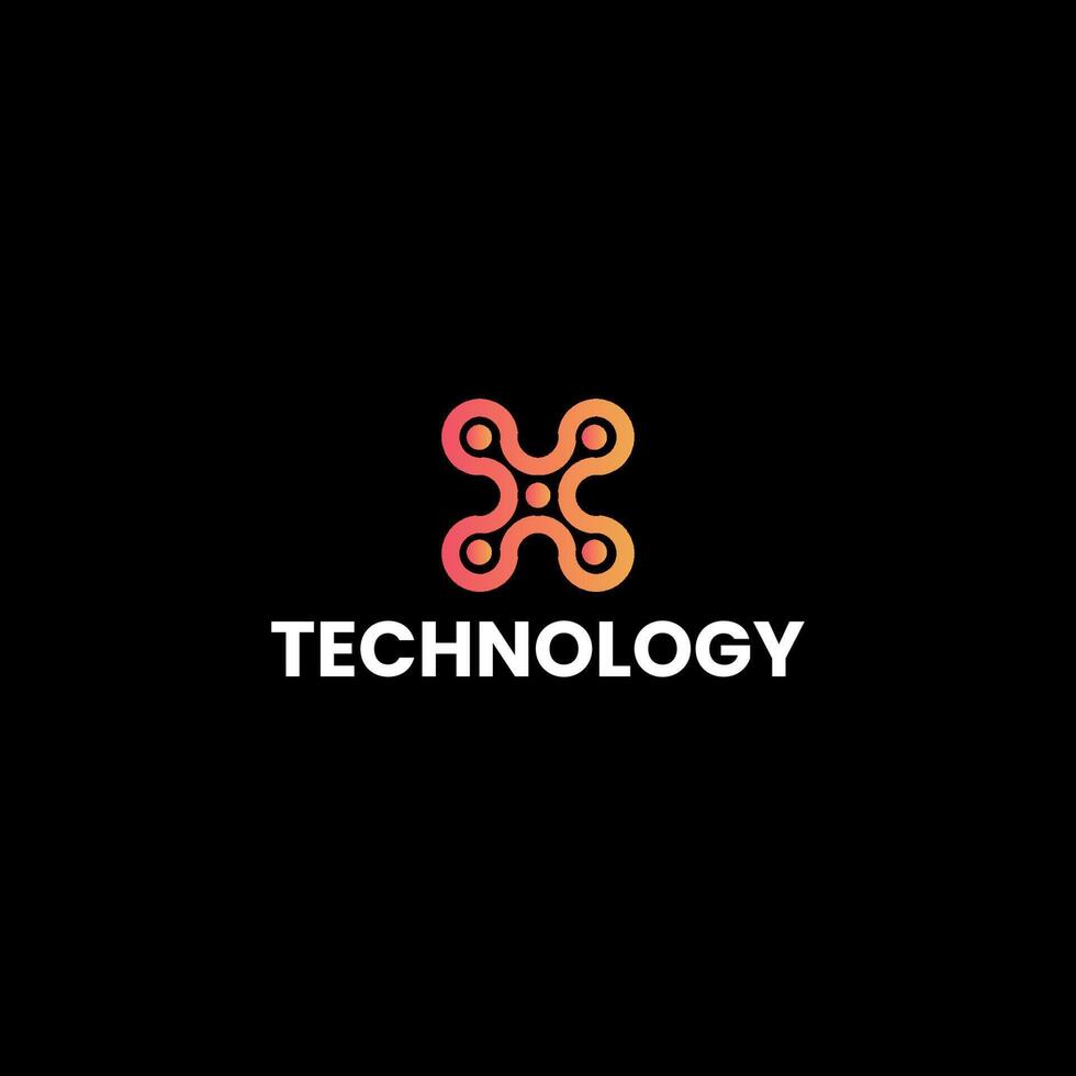 diseño de logotipo de tecnología vector