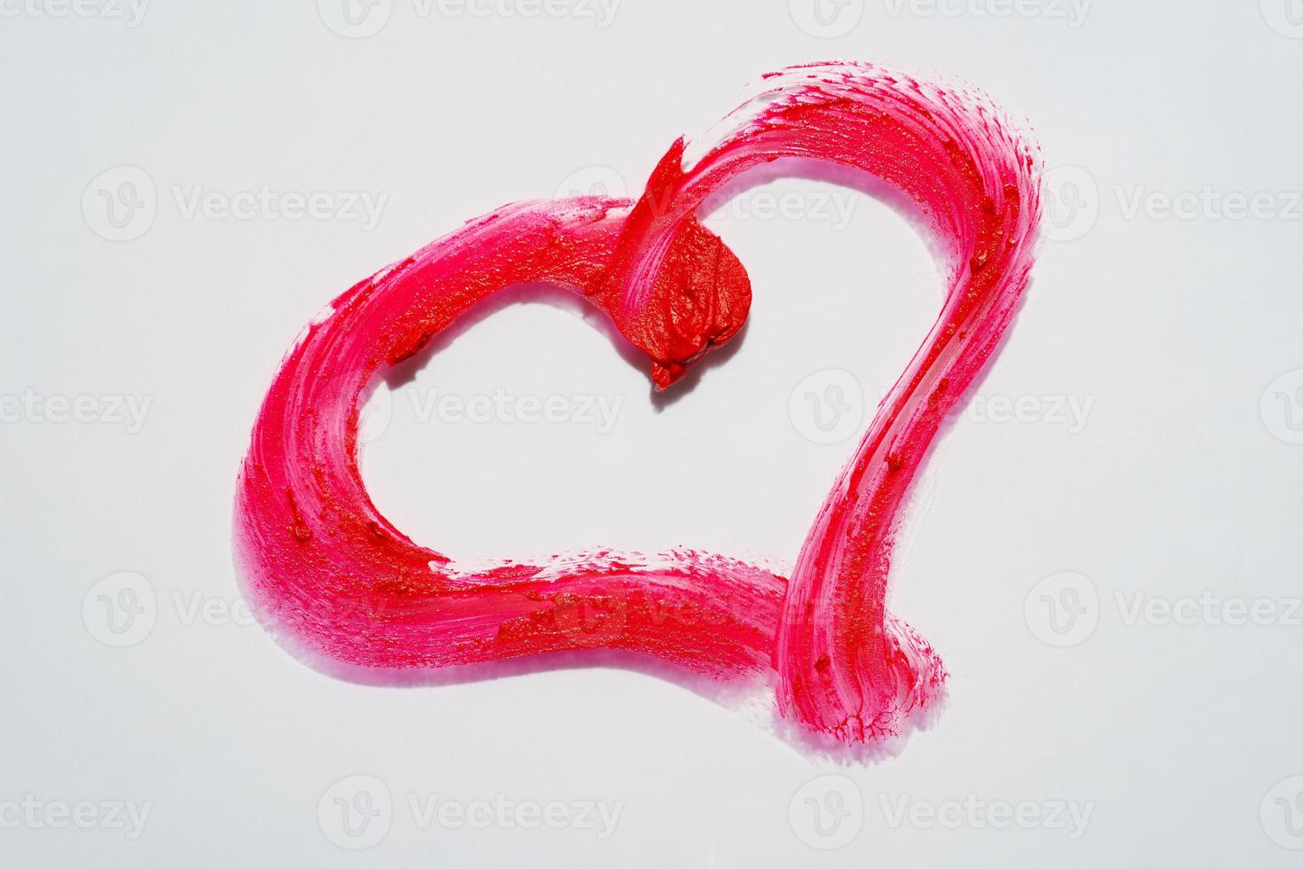 Lipstick smear smudge heart shape photo