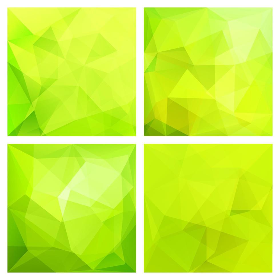 Set of Abstract Triangle Polygonal Backgrounds vector