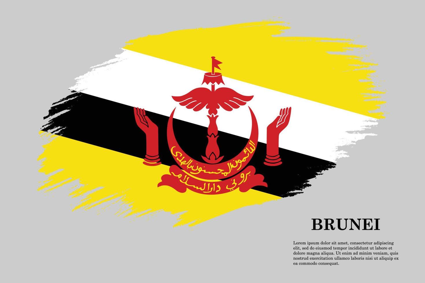 Brush stroke flag . Vector illustration