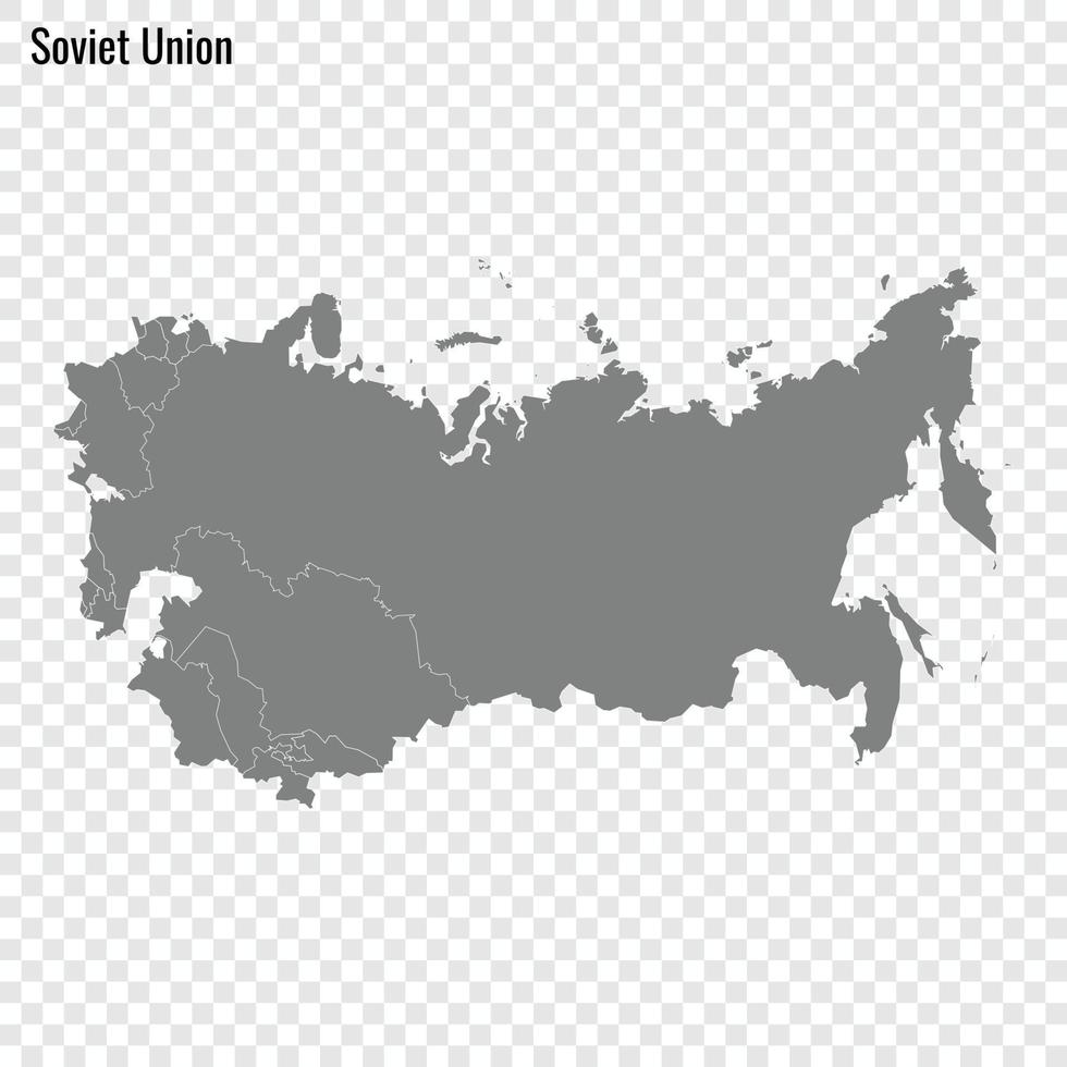 High quality map of Soviet Union vector