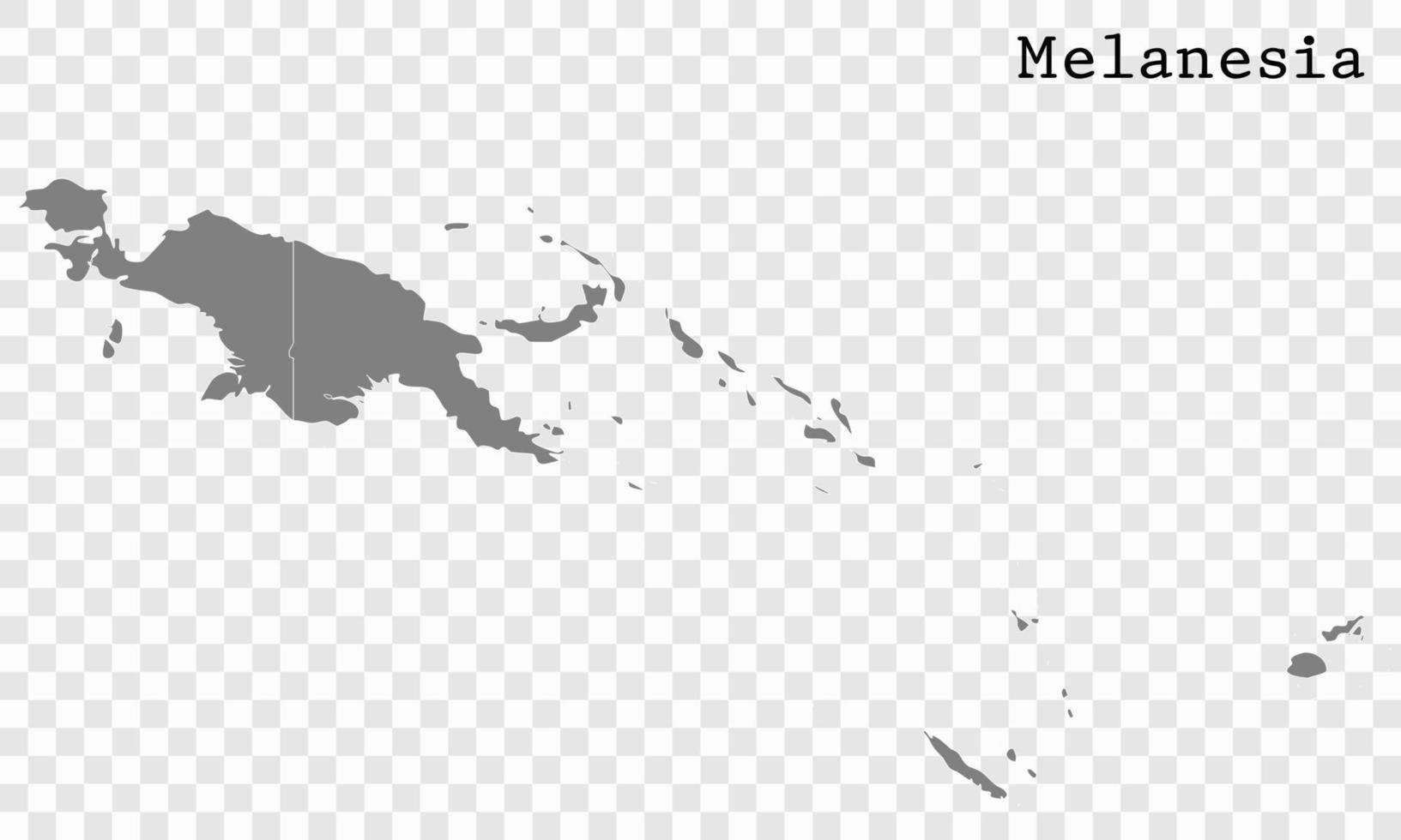 High quality map of Melanesia vector