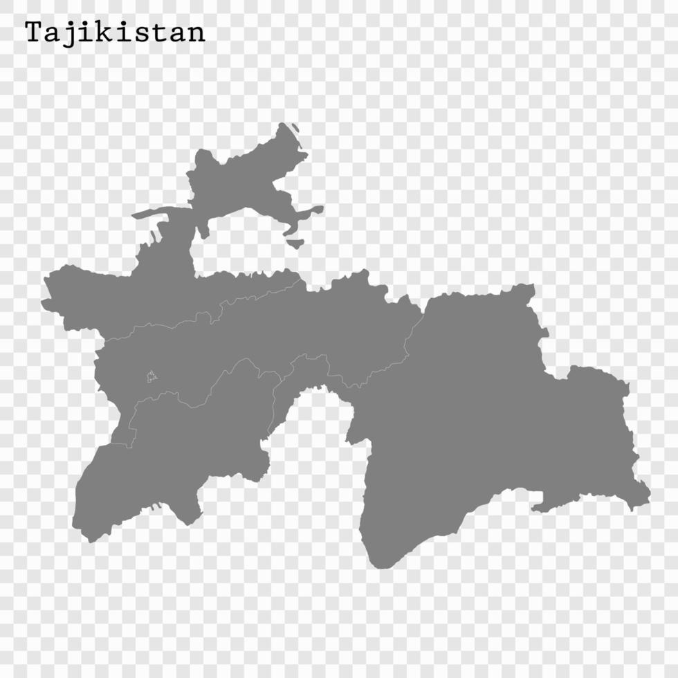 High quality map with borders vector