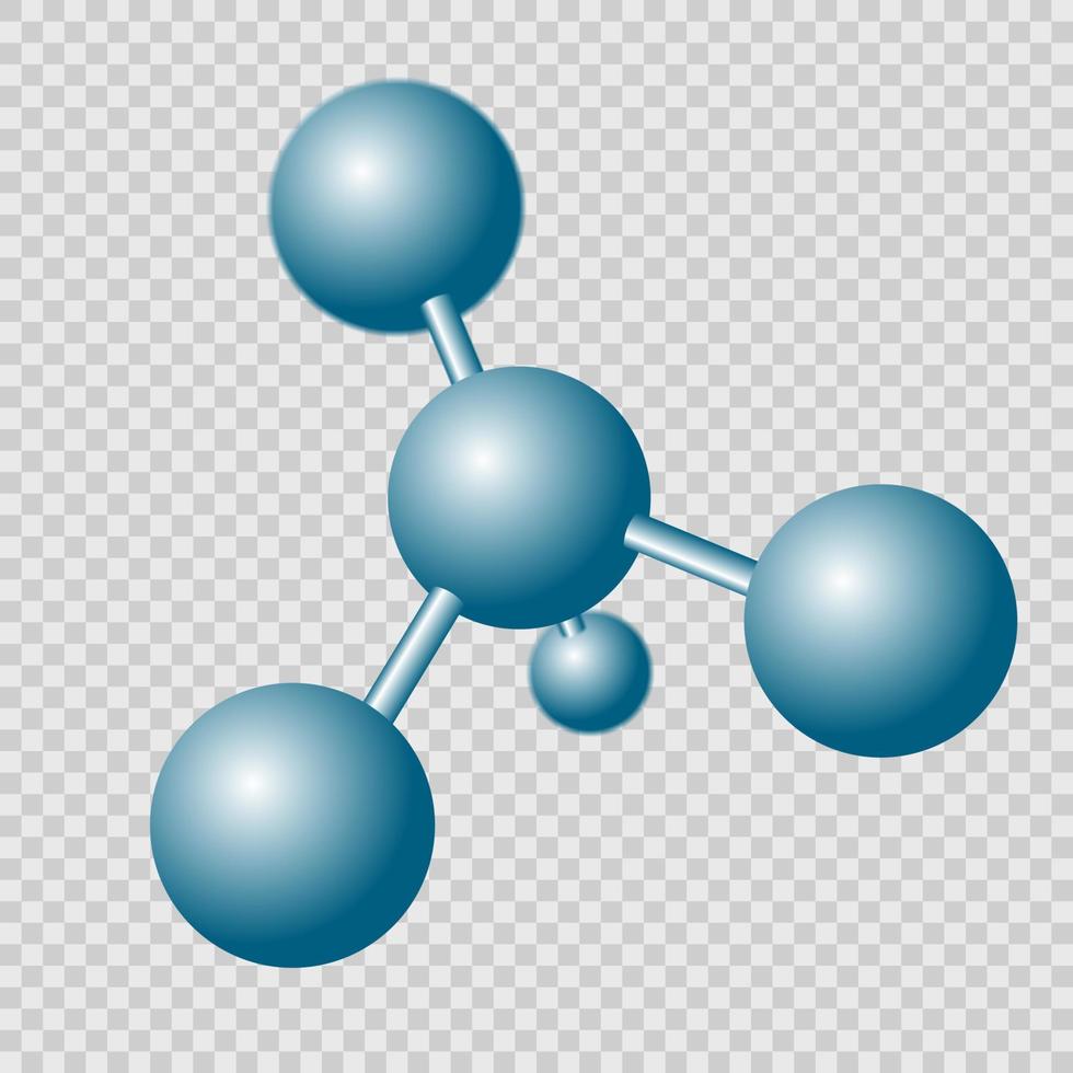 Abstract molecule isolated. Vector illustration.