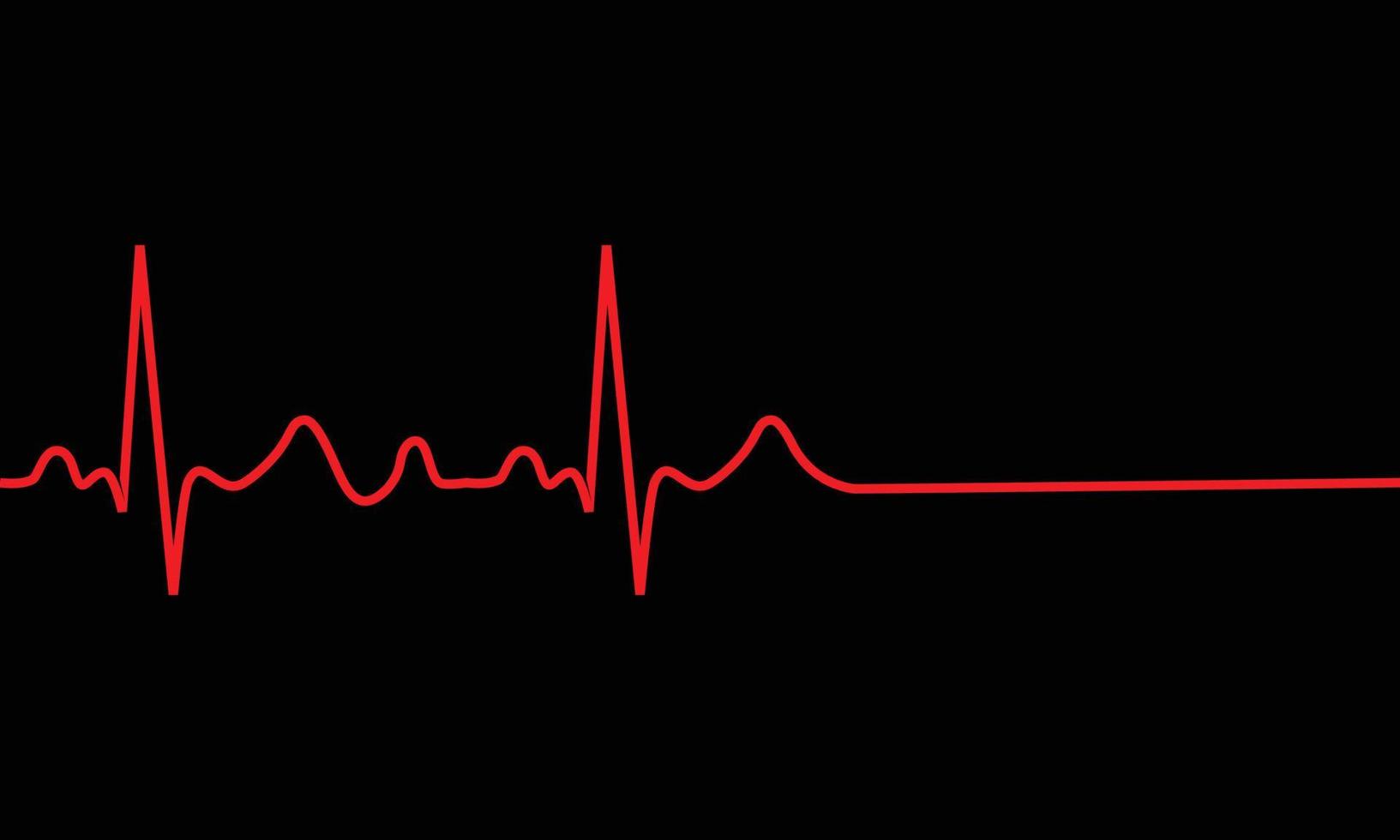 heartbeat icon. ECG Pathology Trace vector