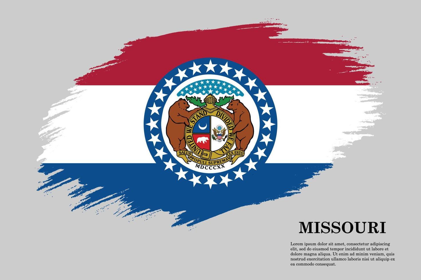 Brush stroke flag . Vector illustration