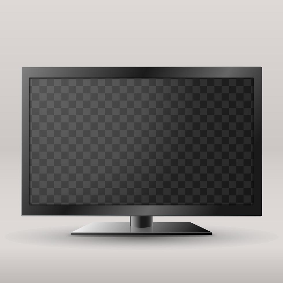 Flat led monitor of computer or frame isolated vector