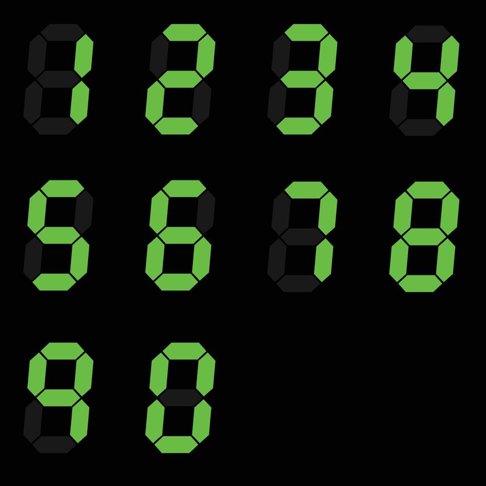 digital number on dark background vector