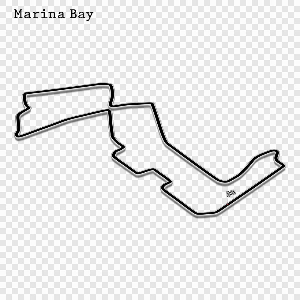 grand prix race track vector